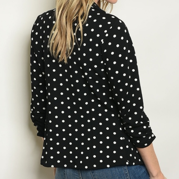 Last 1π· Black & White Polka Dot Blazer - Picture 2 of 7